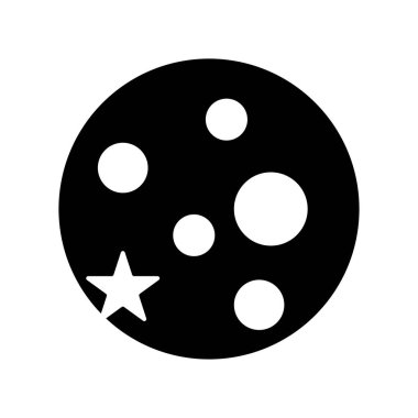 Dolunay simgesi. Dünya uydu işareti