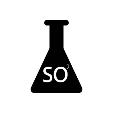 Allergens, sulfite icon. Flask and CO2 sign eps ten clipart