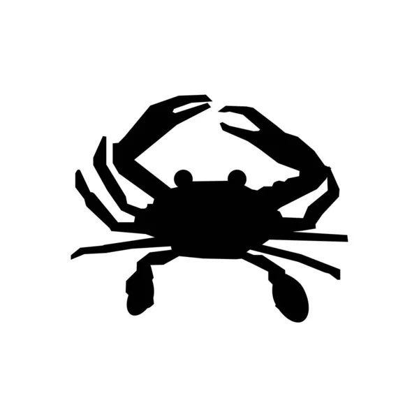 Signe de crabe. Signe noir. fruits de mer eps dix — Image vectorielle