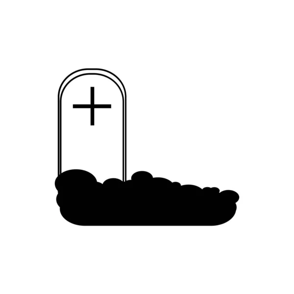Sinal Morte Halloween Sinal Cemitério — Vetor de Stock