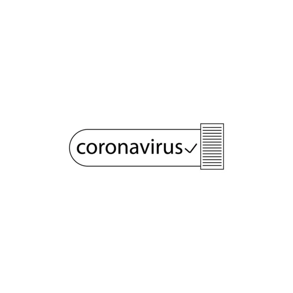 Coronavirus Vaccin Icoon Flacon Met Vaccin — Stockvector