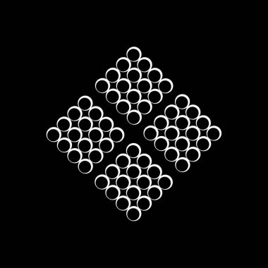 Nokta ikonundan Rhombus 'a. Siyah arkaplan