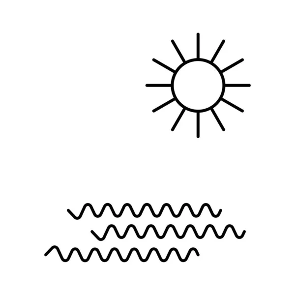 Икона Солнца Моря Пляжный Сезон — стоковый вектор