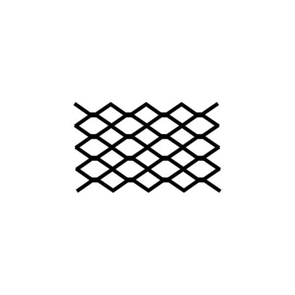 Clôture Métallique Icône Zone Fermée — Image vectorielle