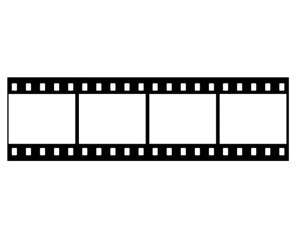 Εικόνα Ταινίας Μαύρου Φιλμ Απομονωμένο Λευκό Φόντο Εικονογράφηση Διανύσματος — Διανυσματικό Αρχείο