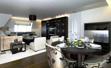 Bir kır evinin iç, ev mobilyaları, mobilya