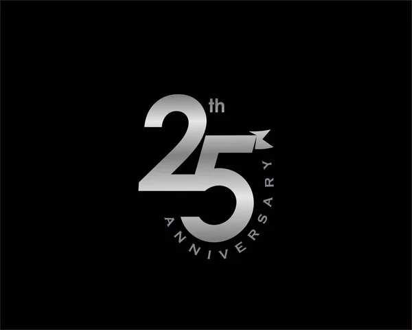 25th anniversary logotyp — Stock vektor