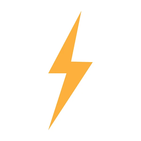 Thunder lightning flash bolt sign white background — Stock Vector