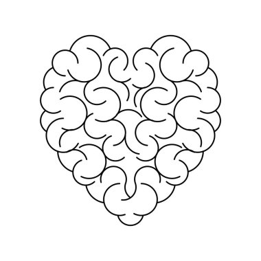 kalp boş arka plan şeklinde beyin