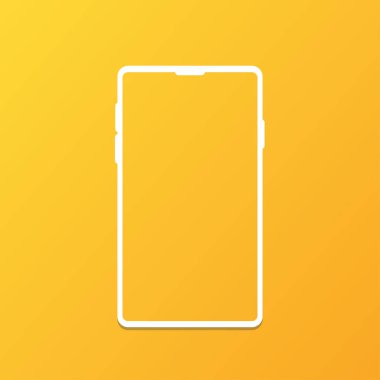 Cep telefonu gradyan arkaplanının beyaz şekli