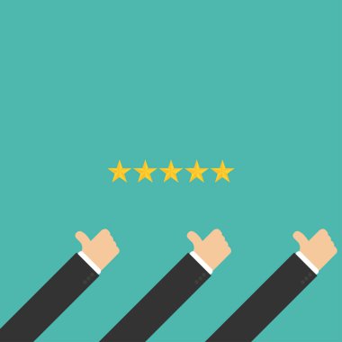 farklı düzeyde düz tasarım başparmak