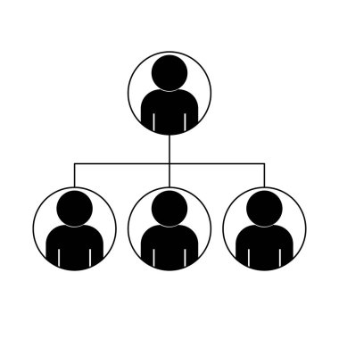 siyah beyaz simge kişi takım şeması