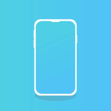 Cep telefonu gradyan arkaplanının beyaz şekli