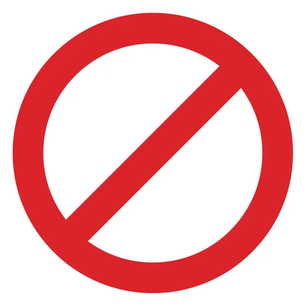 Signo de restricción rojo y blanco prohibiendo las cosas — Archivo Imágenes Vectoriales