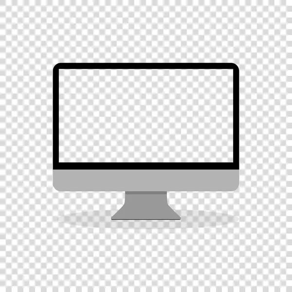 Écran d'ordinateur écran plat design belle icône — Image vectorielle