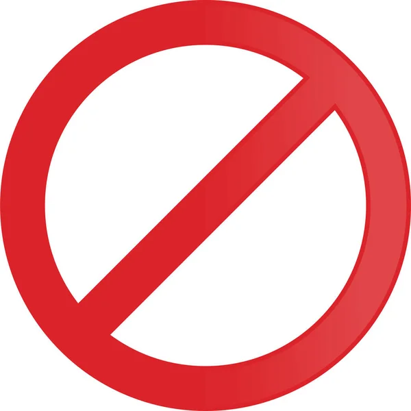 Restriction sign red and white forbiding thing — Stock Vector