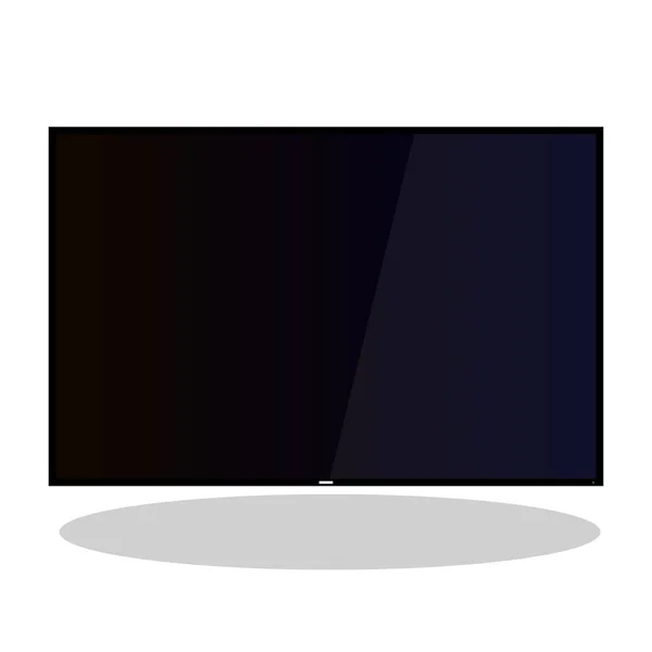 Telewizor LCD szeroki Plazma 4K wektor płaski — Wektor stockowy