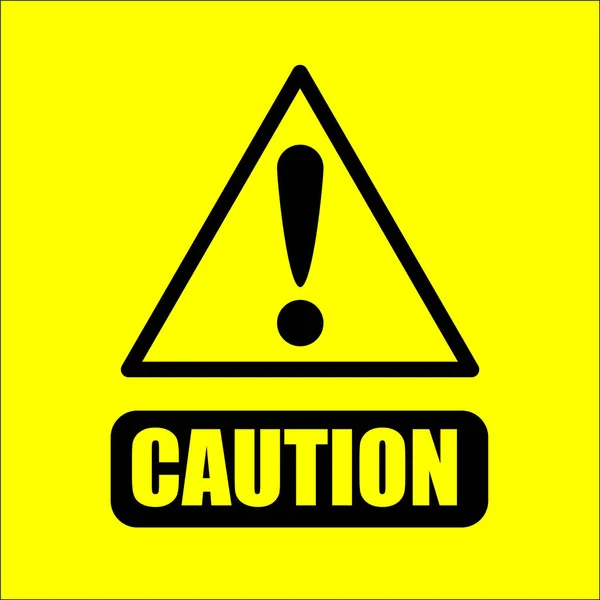 Warnschild auf gelbem Hintergrund — Stockvektor