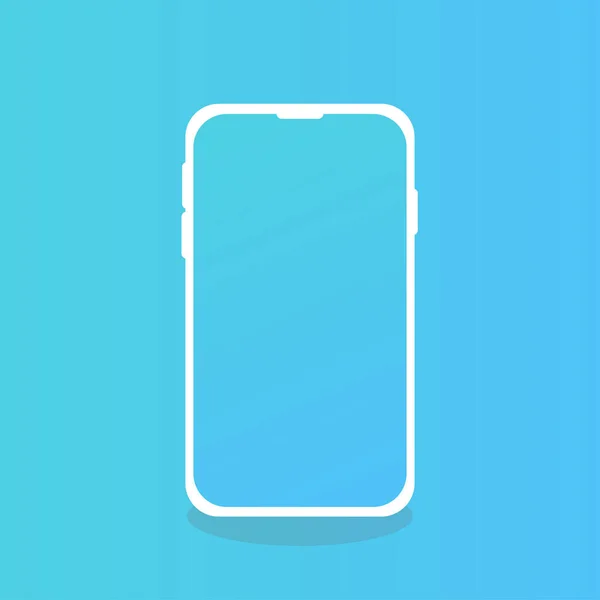 Forma bianca dello sfondo gradiente del telefono cellulare — Vettoriale Stock