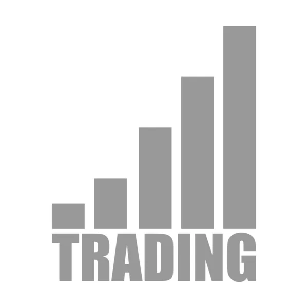 Ícone de negociação com cinco passos cinza branco —  Vetores de Stock