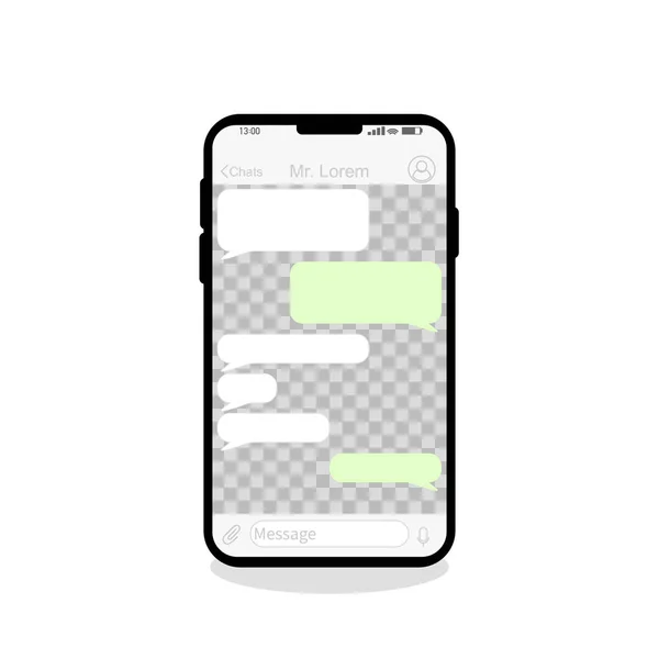 空の背景をチャット携帯電話のソーシャルネットワーク — ストックベクタ