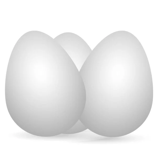 快乐的复活节贺卡或只是纯鸡蛋 — 图库矢量图片