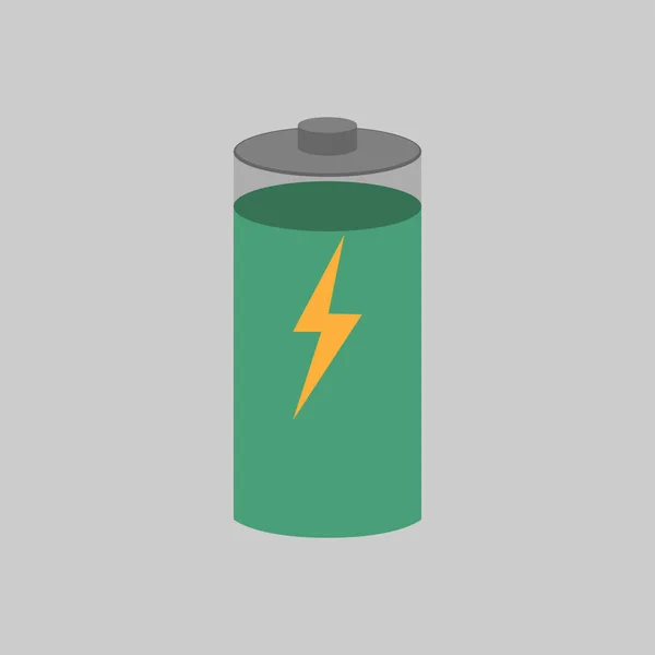 Battery charge with its level seen on — Stock Vector