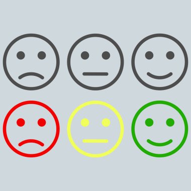 bazı hizmet derecelendirme için gülümsüyor kümesi