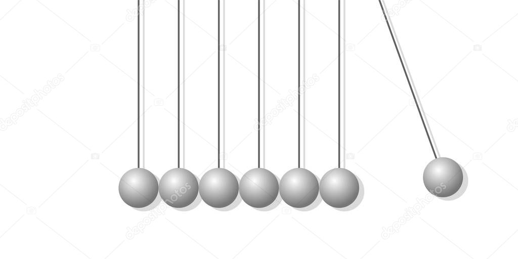 newton cradle for business office white background