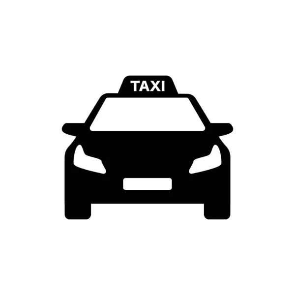 Fekete-fehér taxi logo modern autó — Stock Vector