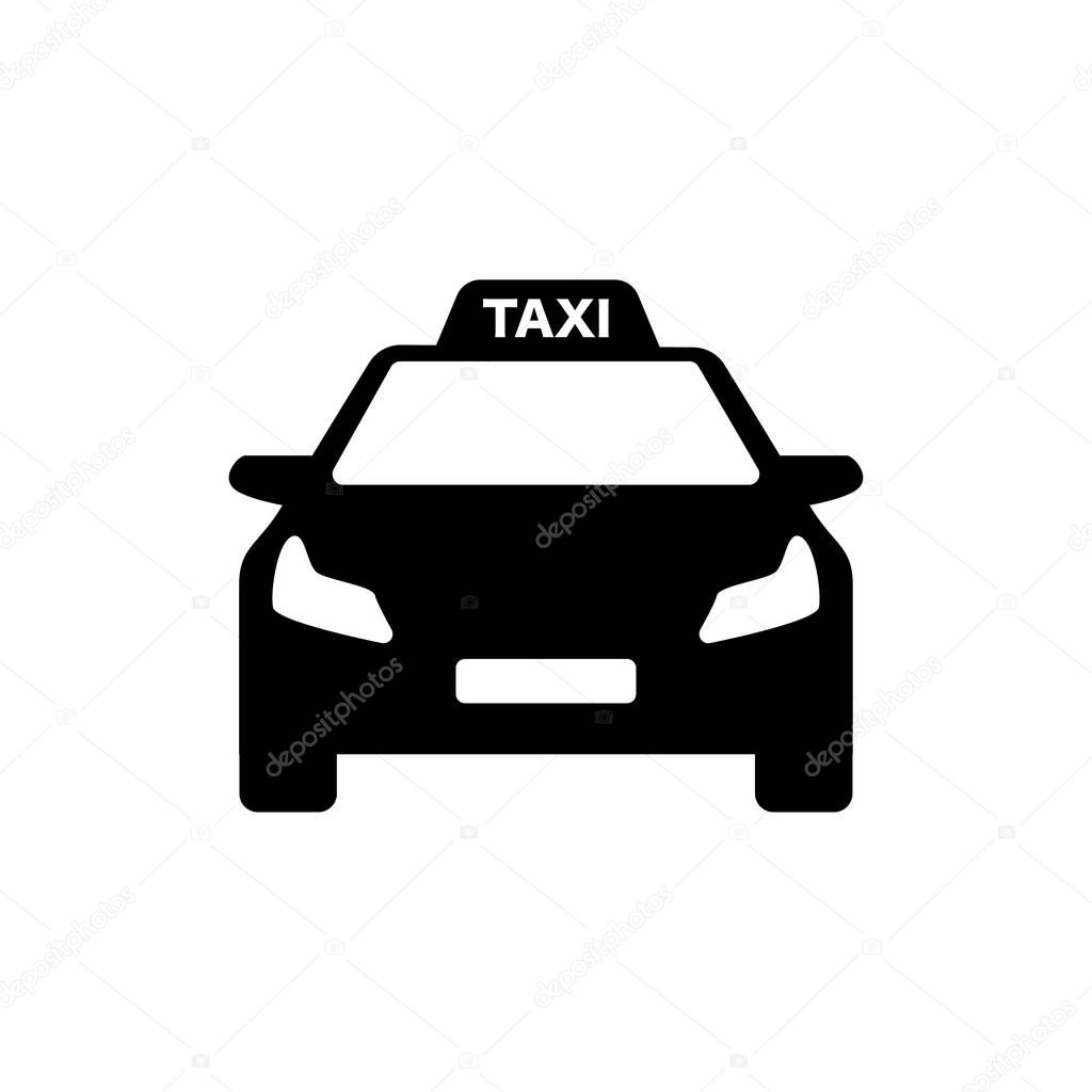 black and white taxi logo modern car
