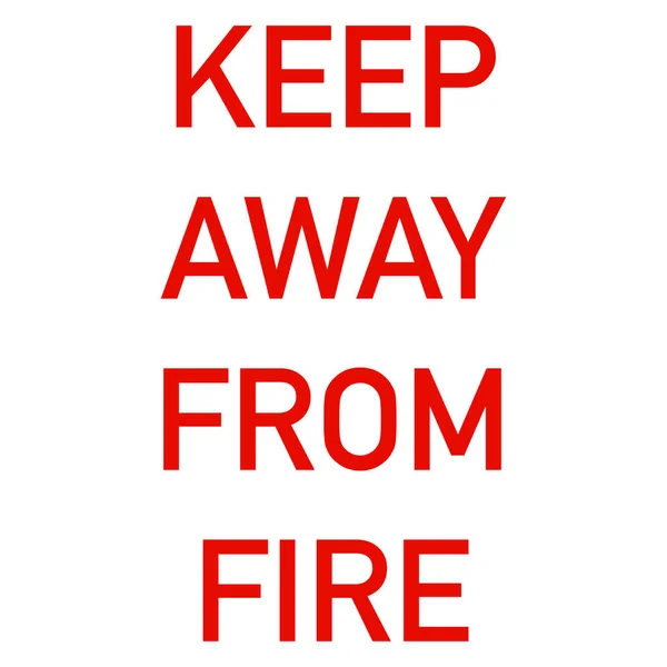 Keep away from fire label for clothing — Stock Vector