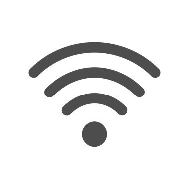 beyaz arka planda internet standart wifi simgesi