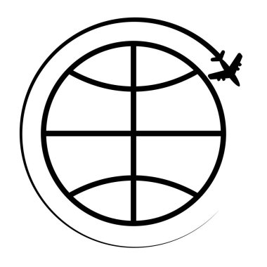 dünya kürebeyaz arka plan simgesi