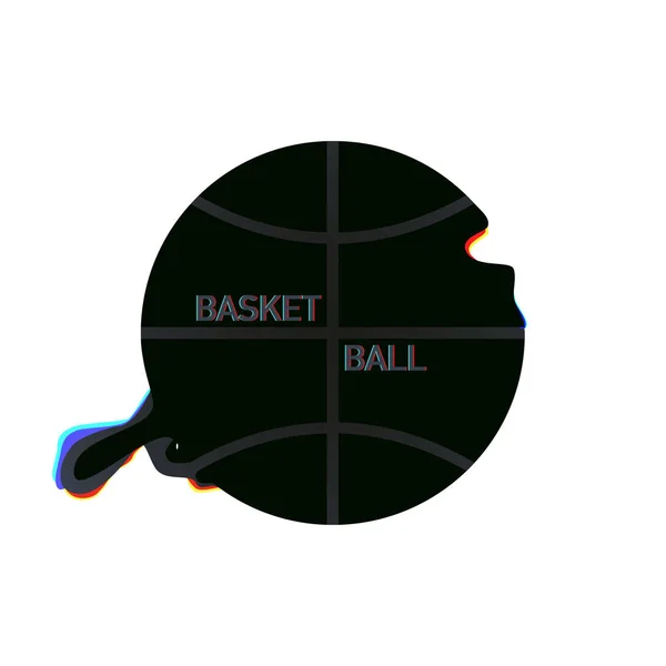 Basketball modernes Design auf weißem Hintergrund — Stockvektor