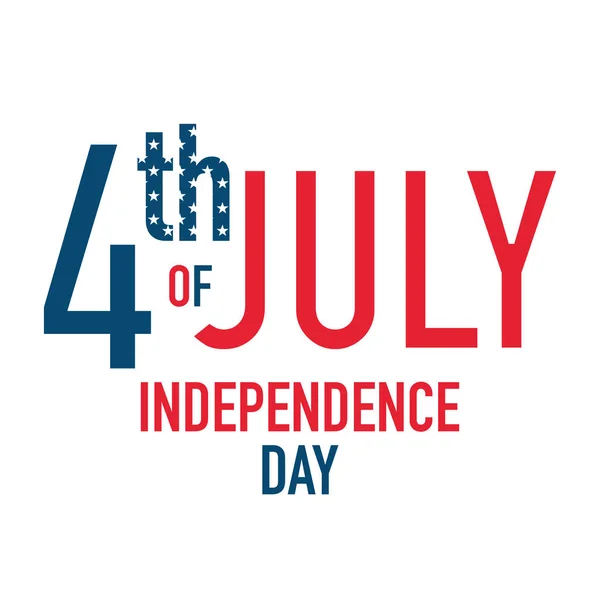 Cuatro de julio feliz día de la independencia usa — Archivo Imágenes Vectoriales