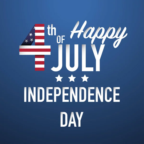 Fjärde juli Lycklig självständighetsdagen USA — Stock vektor
