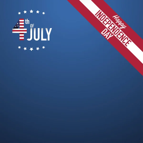 Cuatro de julio feliz día de la independencia usa — Vector de stock