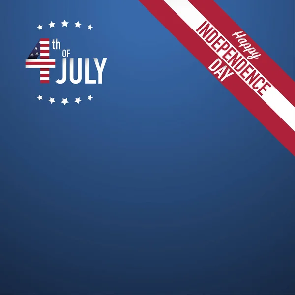 Keempat dari hari kemerdekaan july bahagia usa - Stok Vektor