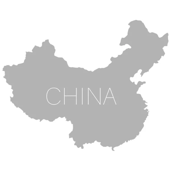 Volksrepublik China Karte weißer Hintergrund — Stockvektor