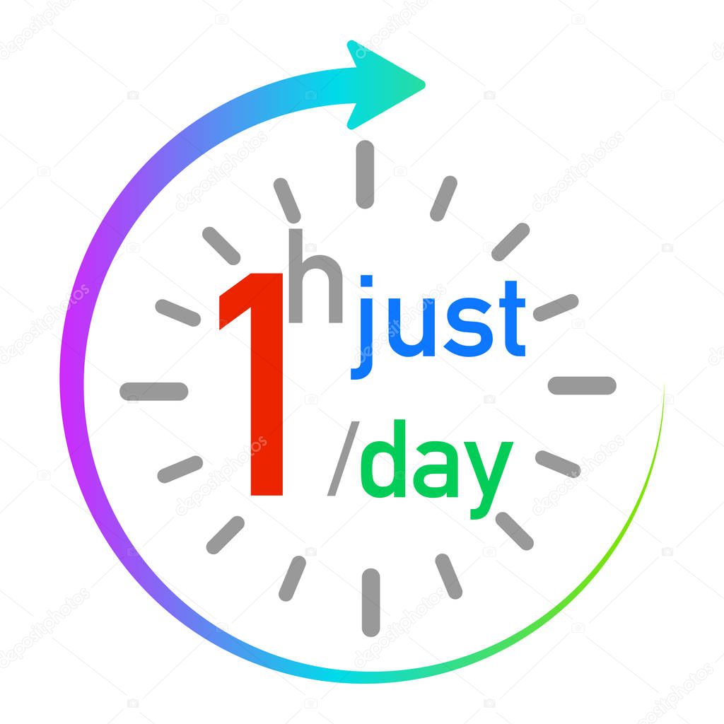 Just one hour per day for health vector