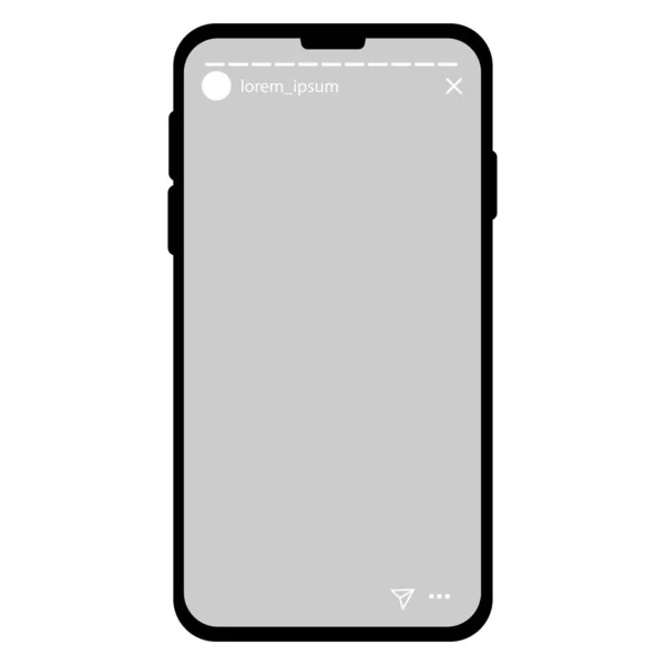 Instagram stories mock up with empty background — стоковый вектор