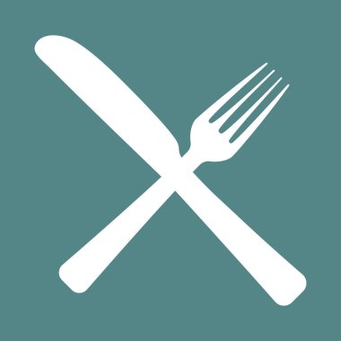 çatal ve kaşık ile kafe için logo