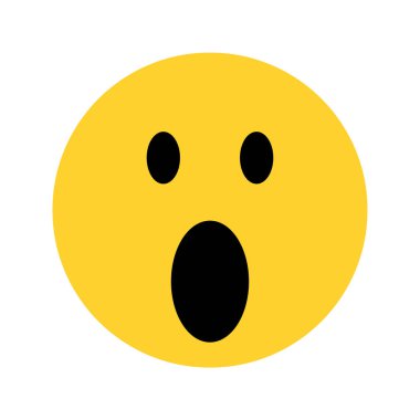 Beyaz arkaplanda gülen sarı yüz ifadesi
