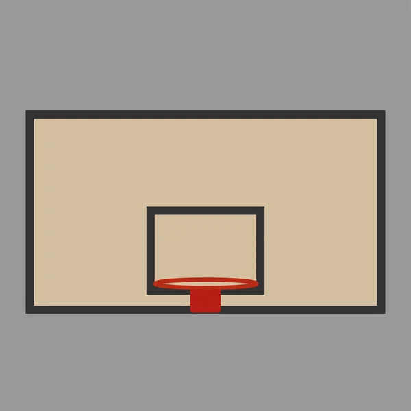 Korbschild und Ring für den Basketball — Stockvektor