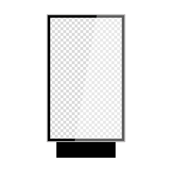 Beyaz arka planda izole gerçekçi açık lightbox — Stok Vektör