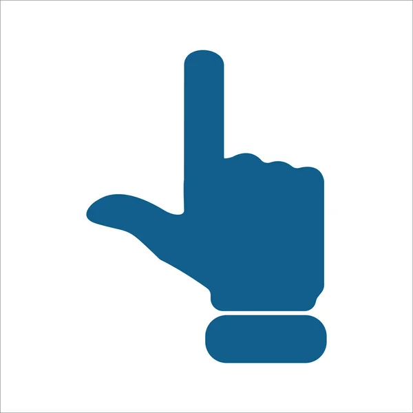 Finger zeigt auf isoliertes Symbol weißer Hintergrund — Stockvektor