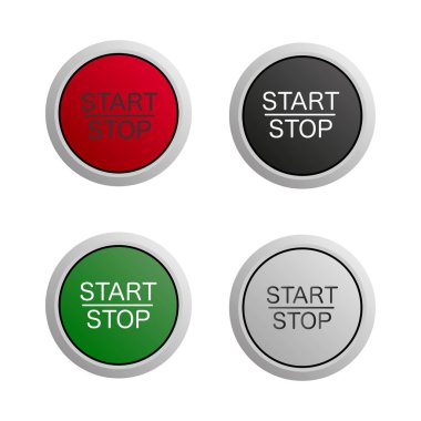 beyaz arka planda snd stop düğmesini başlat