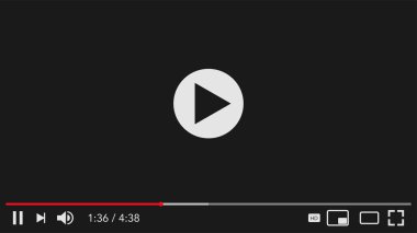 internet buhar vektör için klasik video oynatıcı