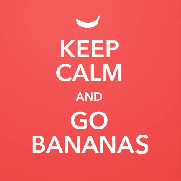 Britannico motivazionale poster replica con banana scherzo — Vettoriale Stock